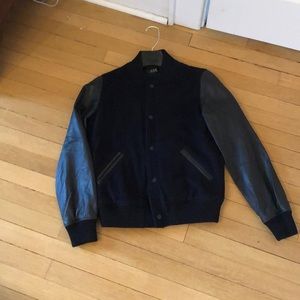 A.P.C. Wool and Leather Jacket. Size S.